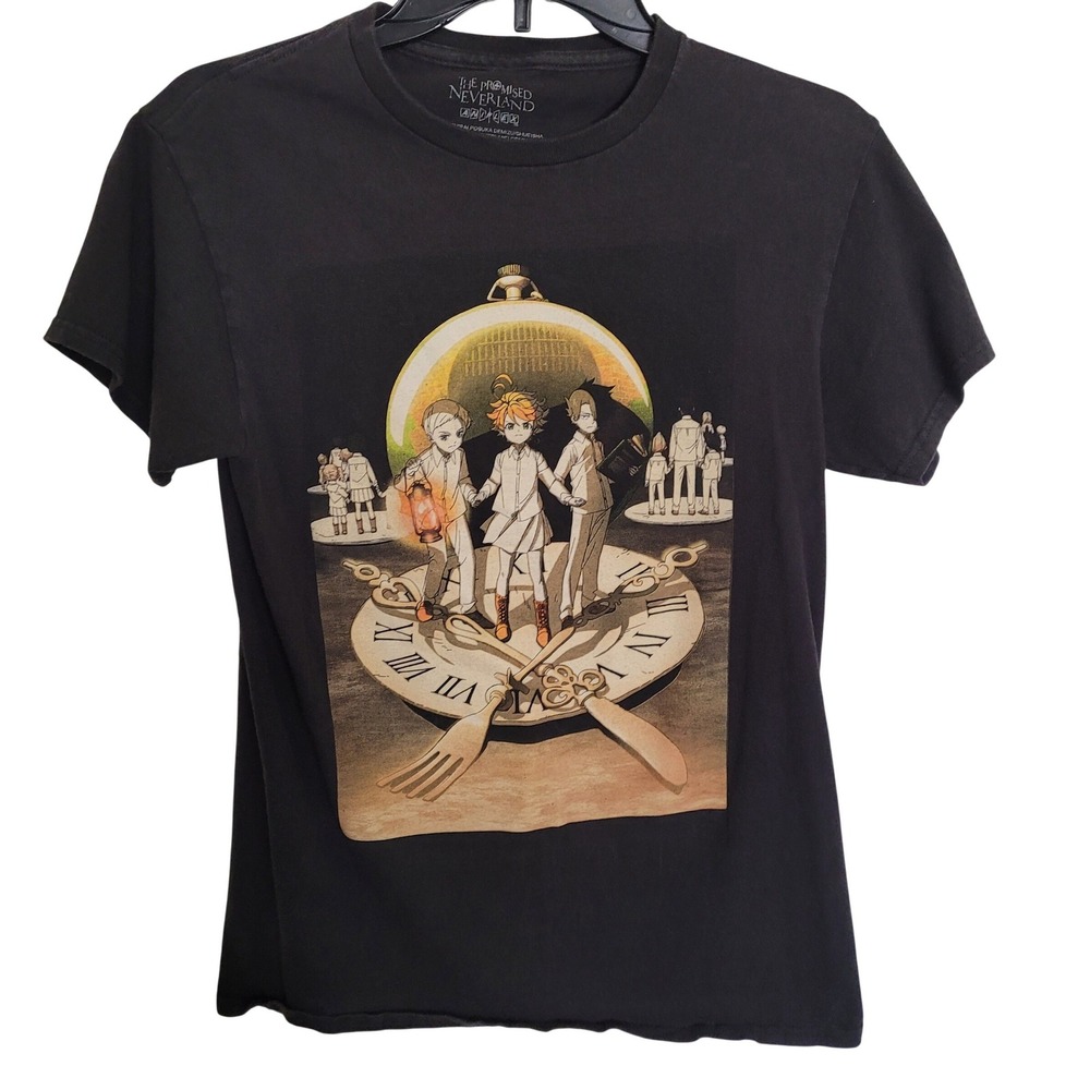 The Promised Neverland Anime T Shirt Manga Cartoon Graphic Tee Size M